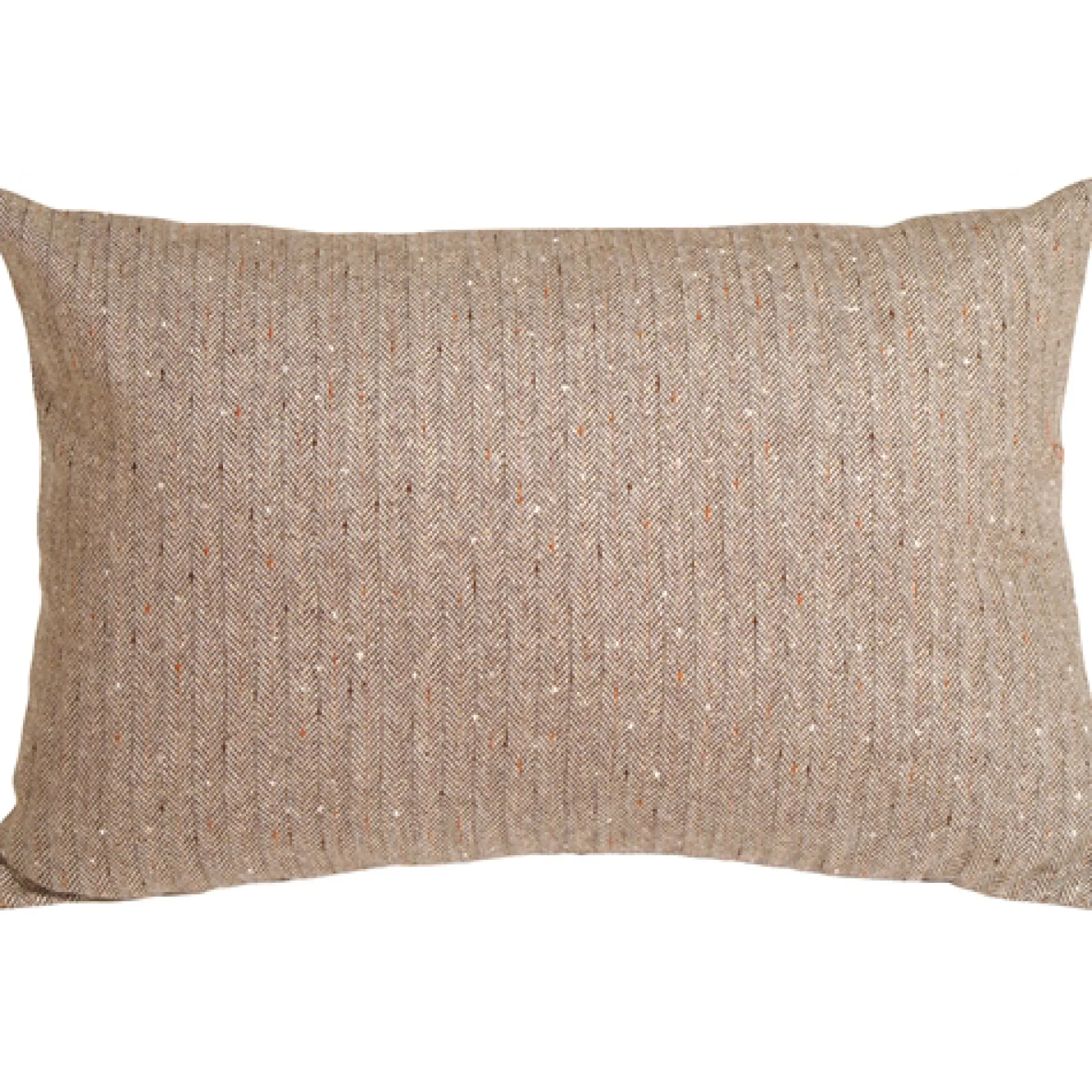 Herringbone Brown Rectangular Decorative Toss Pillow