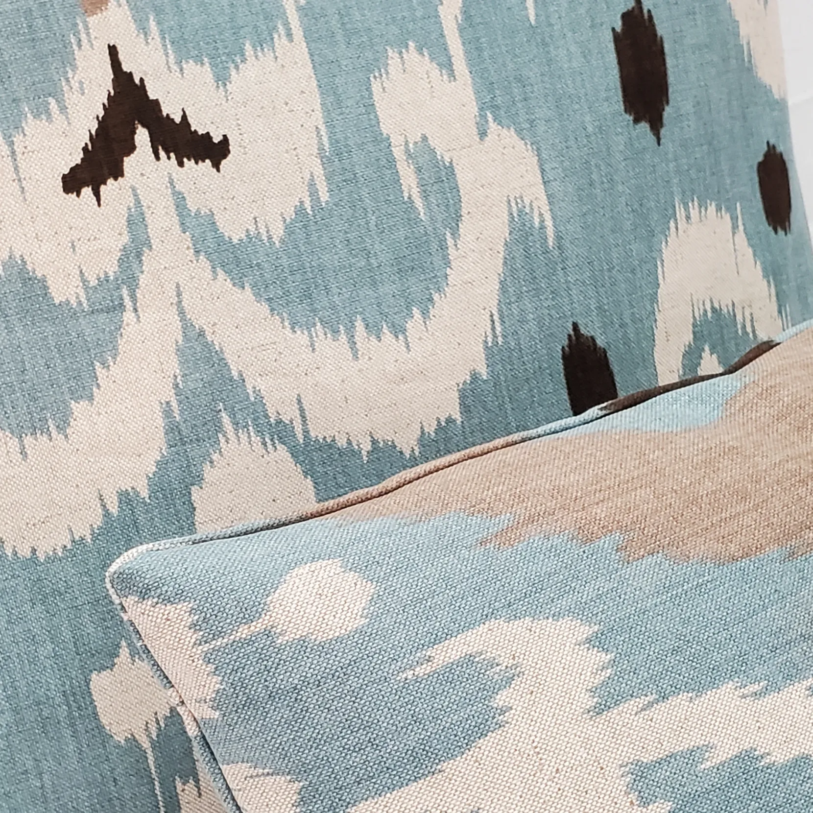 Indah Ikat Blue 20x20 Throw Pillow