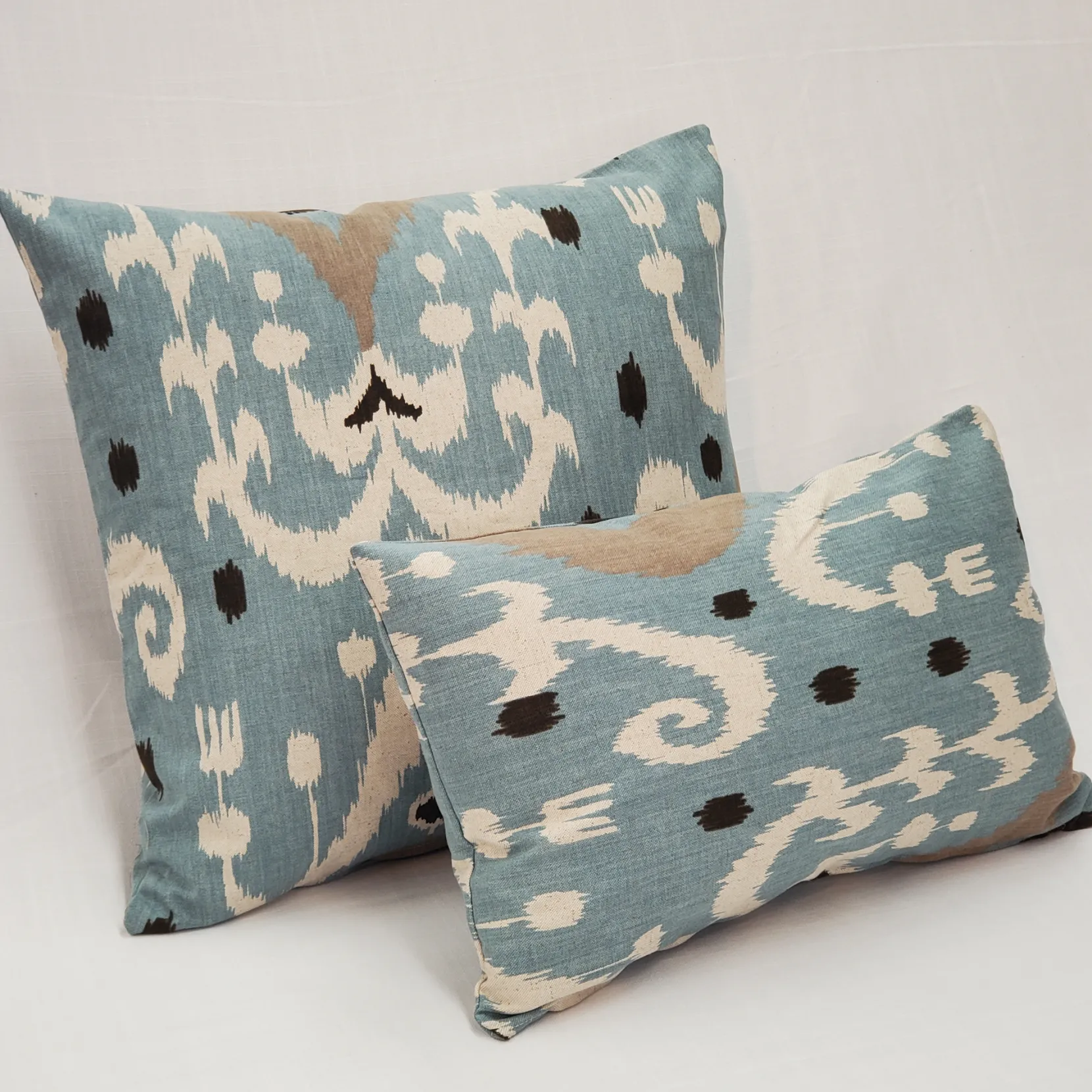Indah Ikat Blue 12x20 Throw Pillow