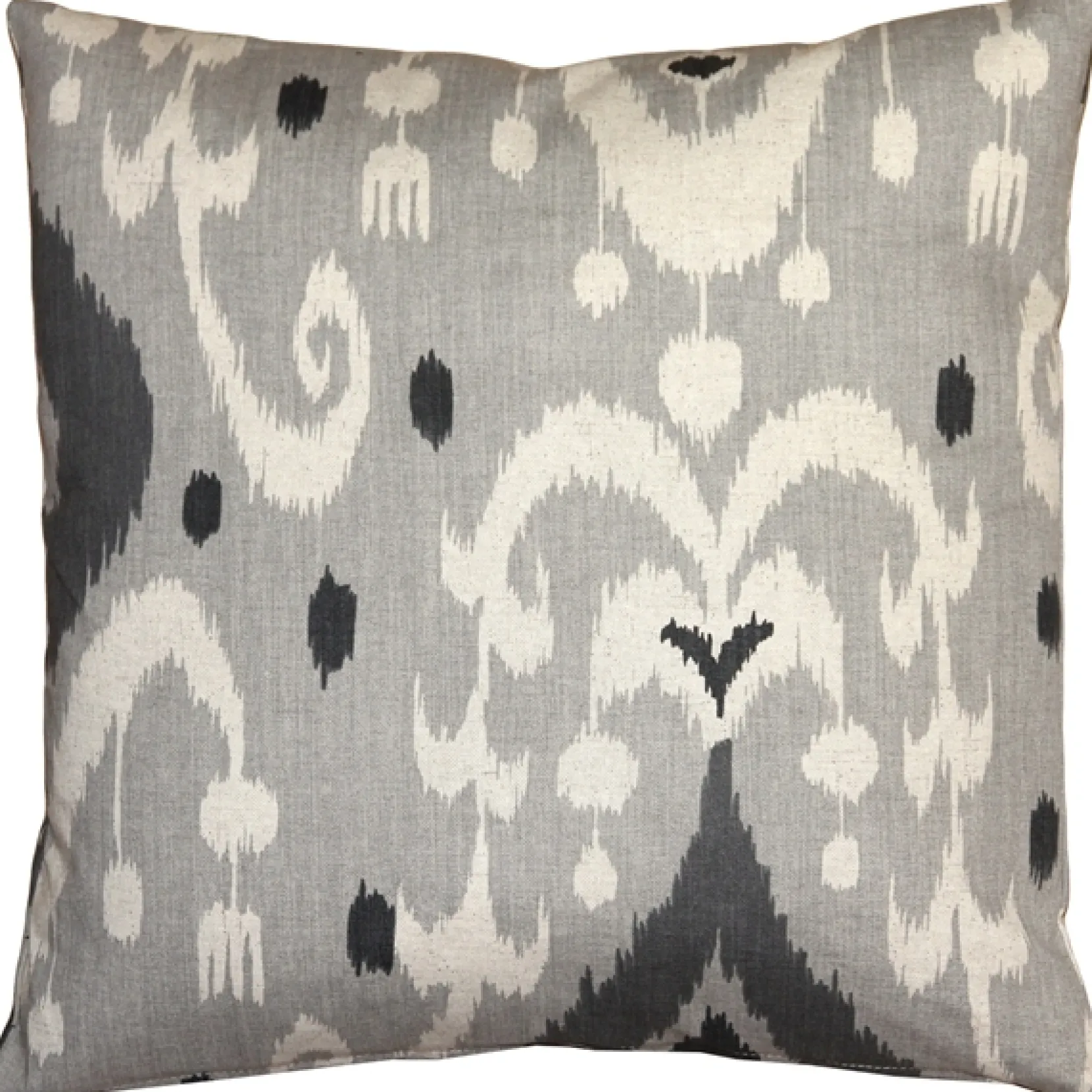 Indah Ikat Gray 20x20 Throw Pillow