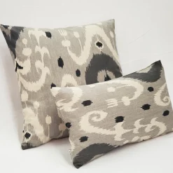 Indah Ikat Gray 12x20 Throw Pillow
