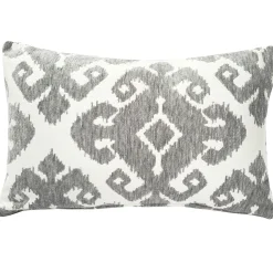 Insignia Gray Outdoor Throw Pillow 12x19