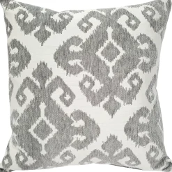 Insignia Gray Outdoor Throw Pillow 19x19