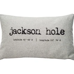 Jackson Hole Gray Felt Coordinates Pillow 12x19