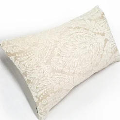 Jacquard Damask in Cream Throw Pillow 12x19