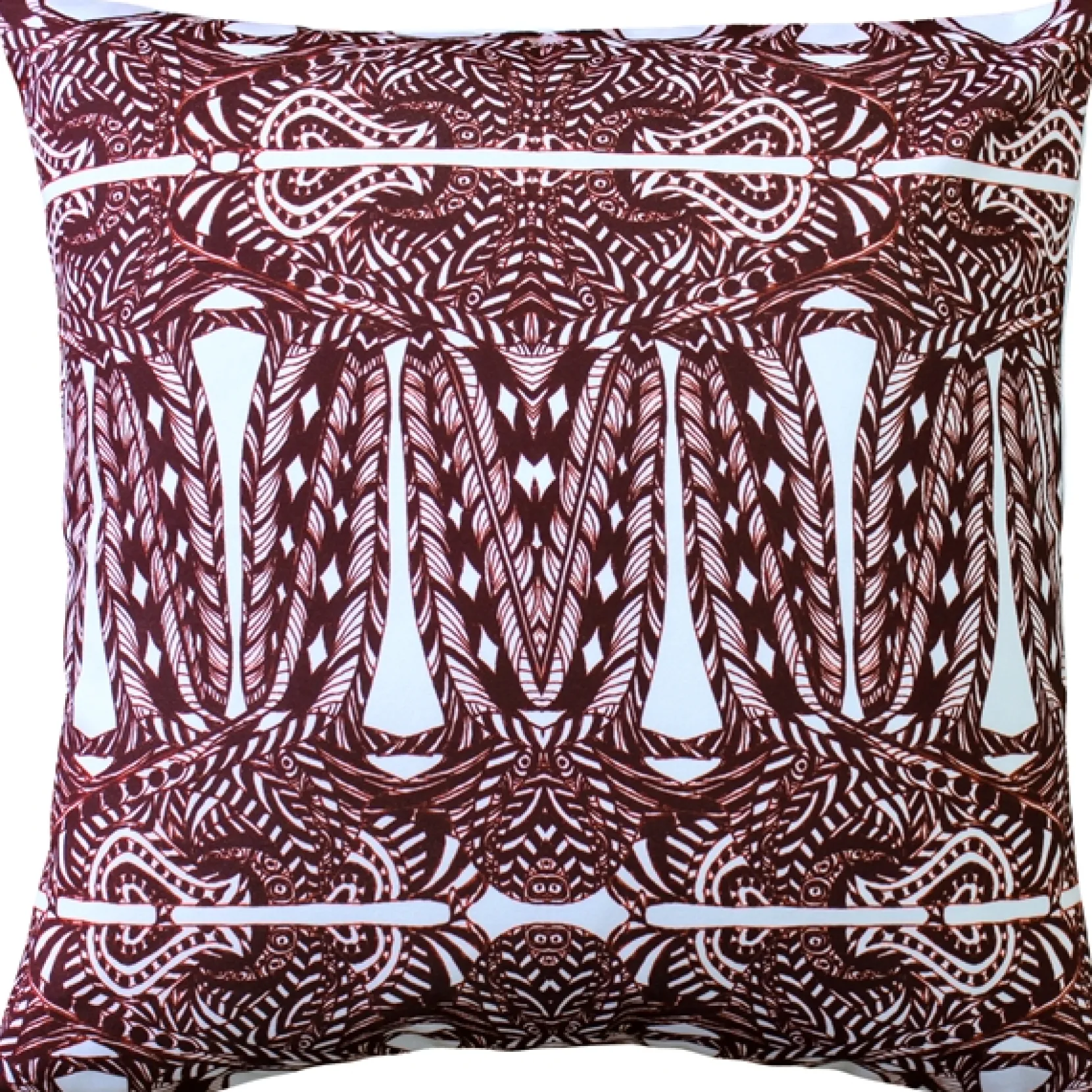 Karalina Partridge Stamp Marsala Throw Pillow 20x20