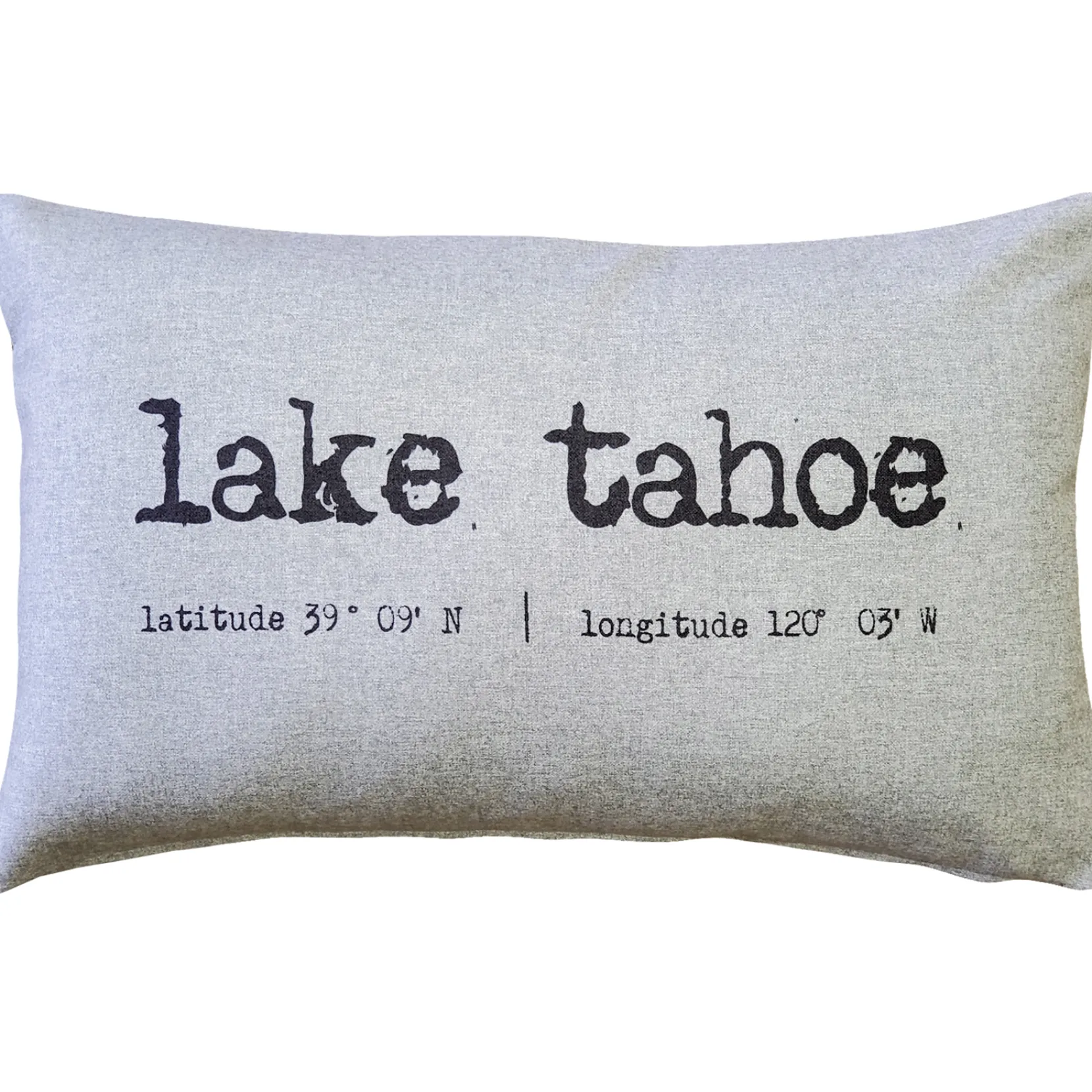 Lake Tahoe Gray Felt Coordinates Pillow 12x19
