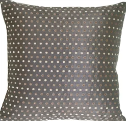 Linear Spots on Charcoal Decorative Pillow