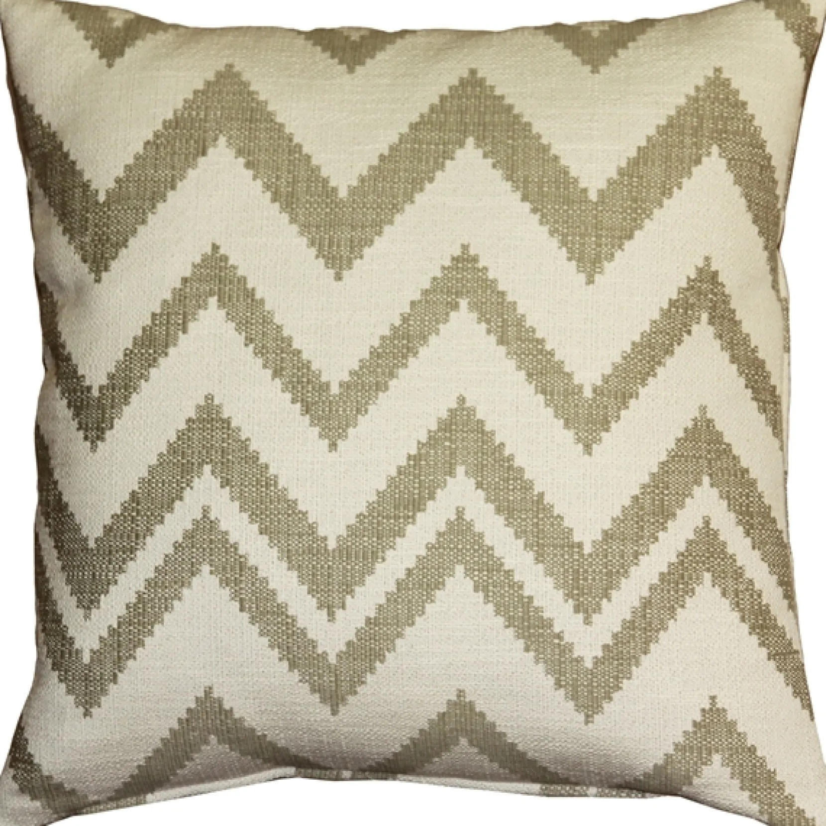 Lorenzo Zigzag Cream 20x20 Throw Pillow