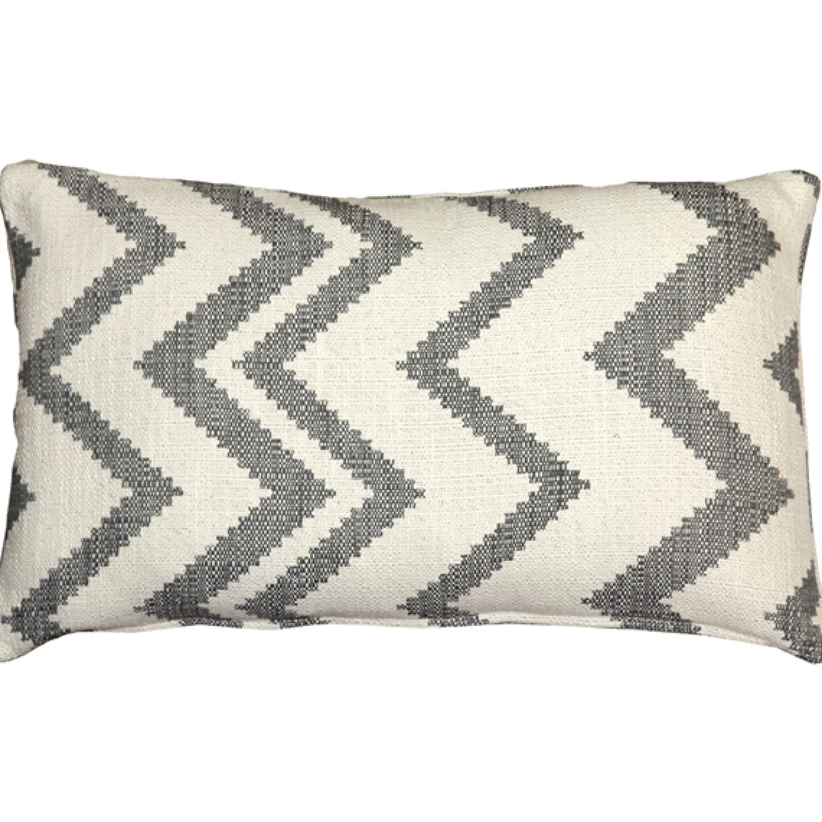 Lorenzo Zigzag Gray 12x20 Throw Pillow