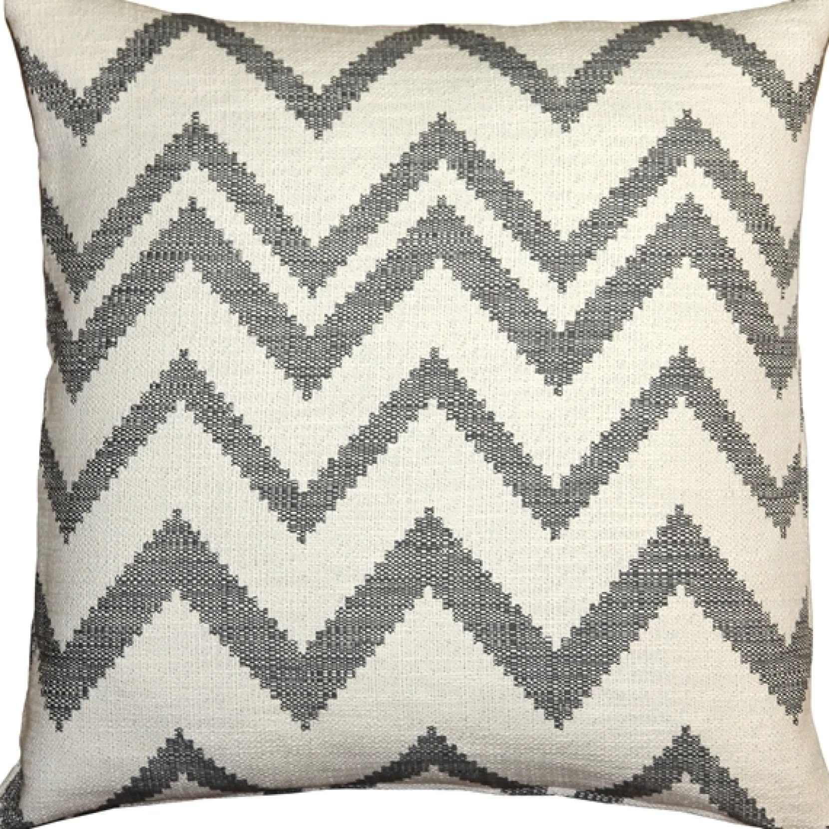 Lorenzo Zigzag Gray 20x20 Throw Pillow