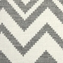 Lorenzo Zigzag Gray 20x20 Throw Pillow