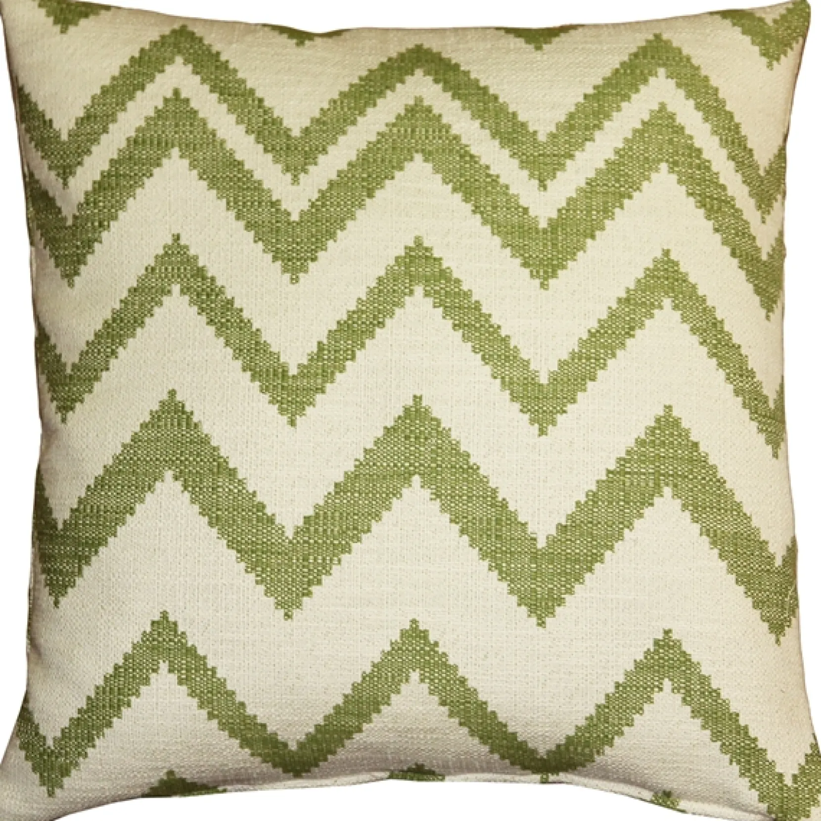 Lorenzo Zigzag Green 20x20 Throw Pillow