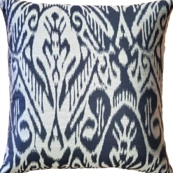 Mallorca Bluefin Ikat Throw Pillow 20x20