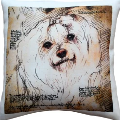 Maltese 17x17 Dog Pillow