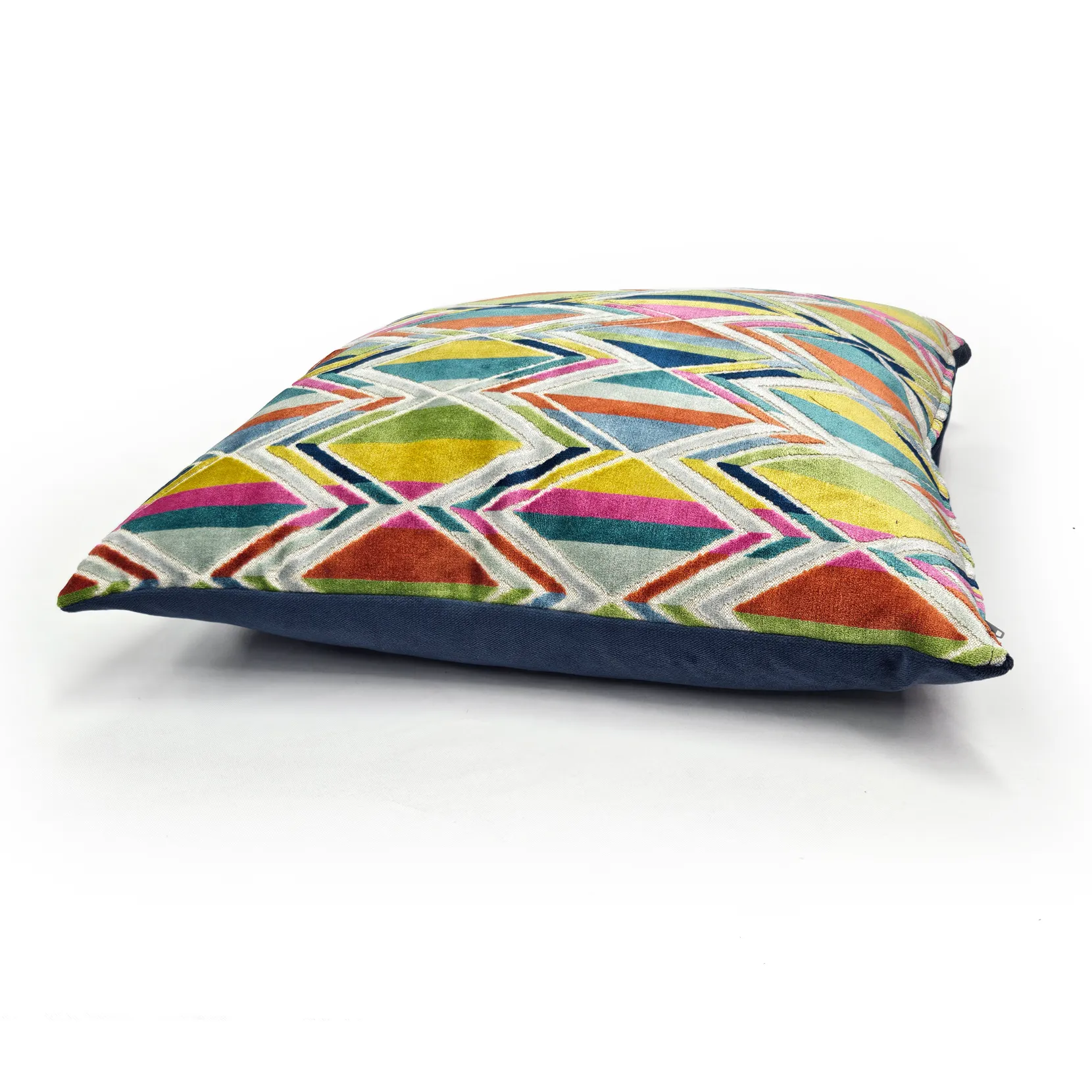 Marquis Chevron Fiesta Velvet Throw Pillow 21x21