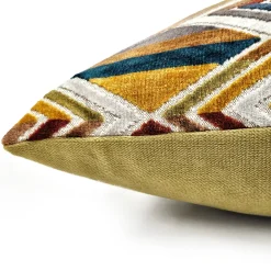 Marquis Chevron Multi-Jewel Velvet Throw Pillow 21x21