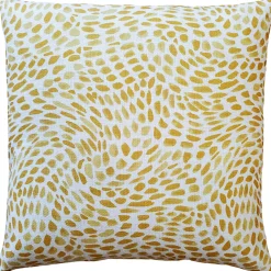 Matisse Dots Golden Yellow Throw Pillow 19x19