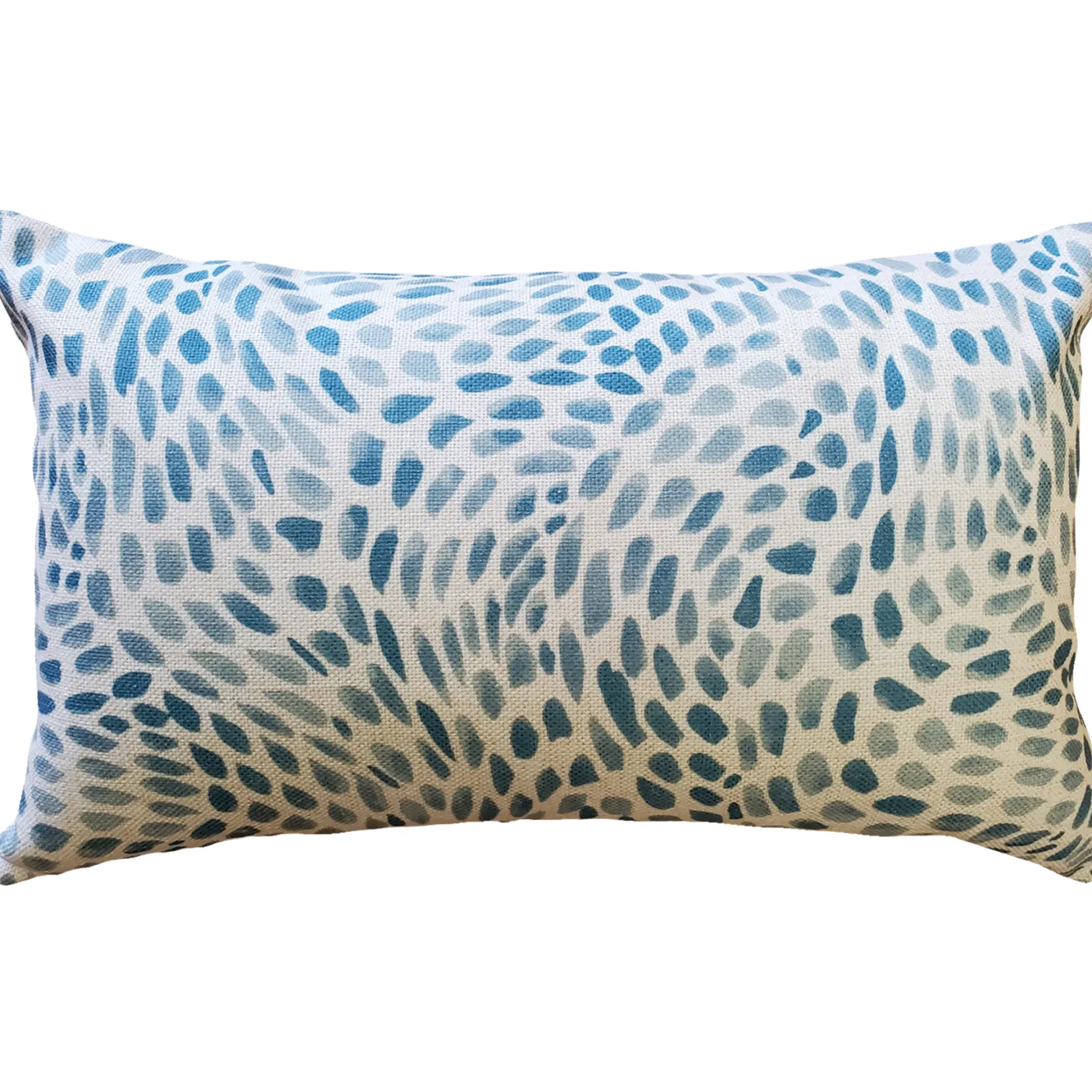 Matisse Dots Toile Blue Throw Pillow 12x19