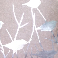 Metallic Birds Faded Rose Throw Pillow