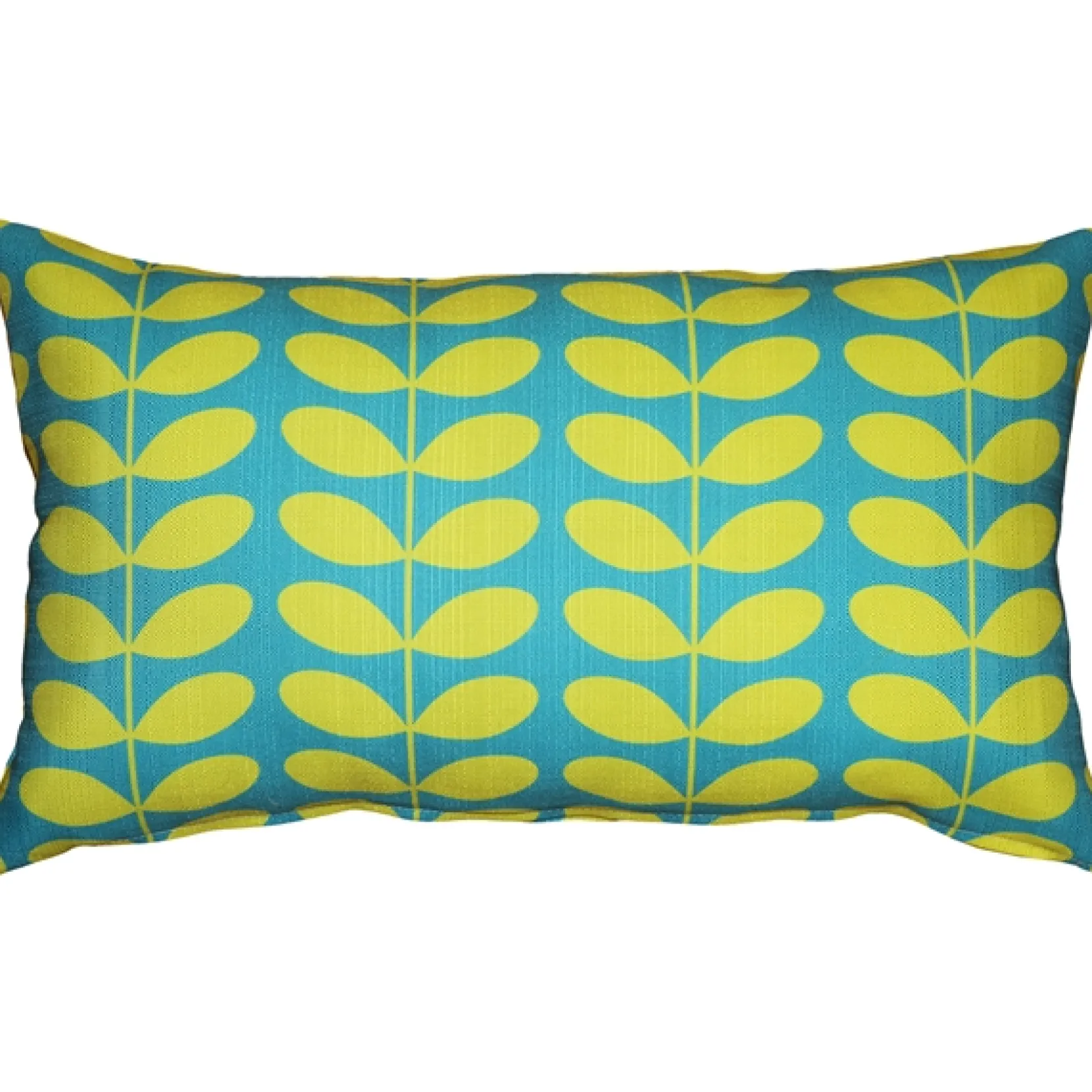 Mid-Century Modern Turquoise Throw Pillow 12x19