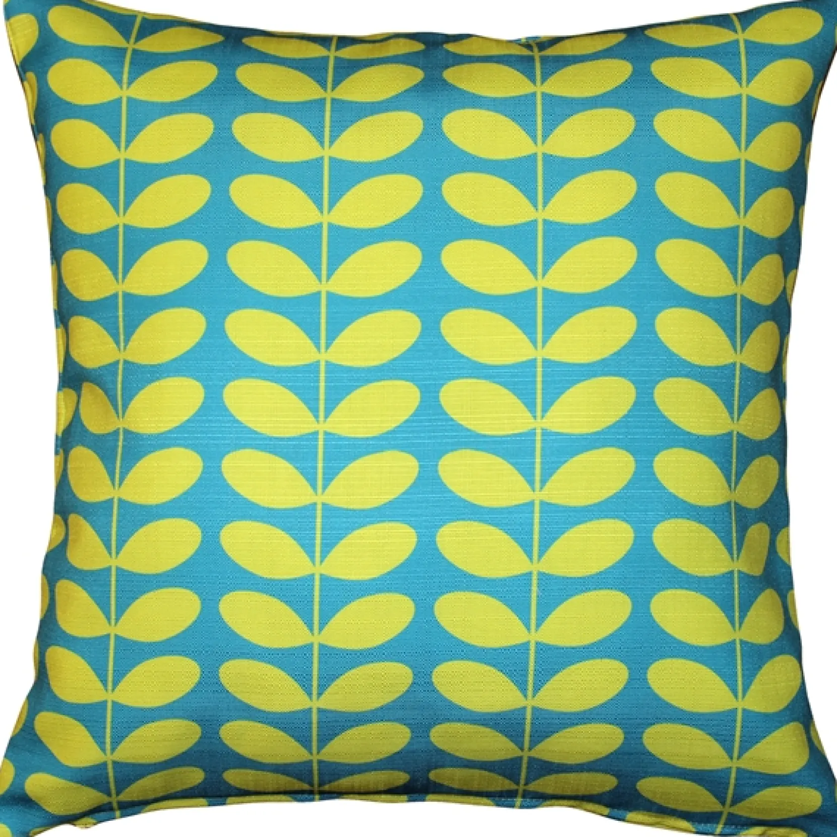Mid-Century Modern Turquoise Throw Pillow 19x19