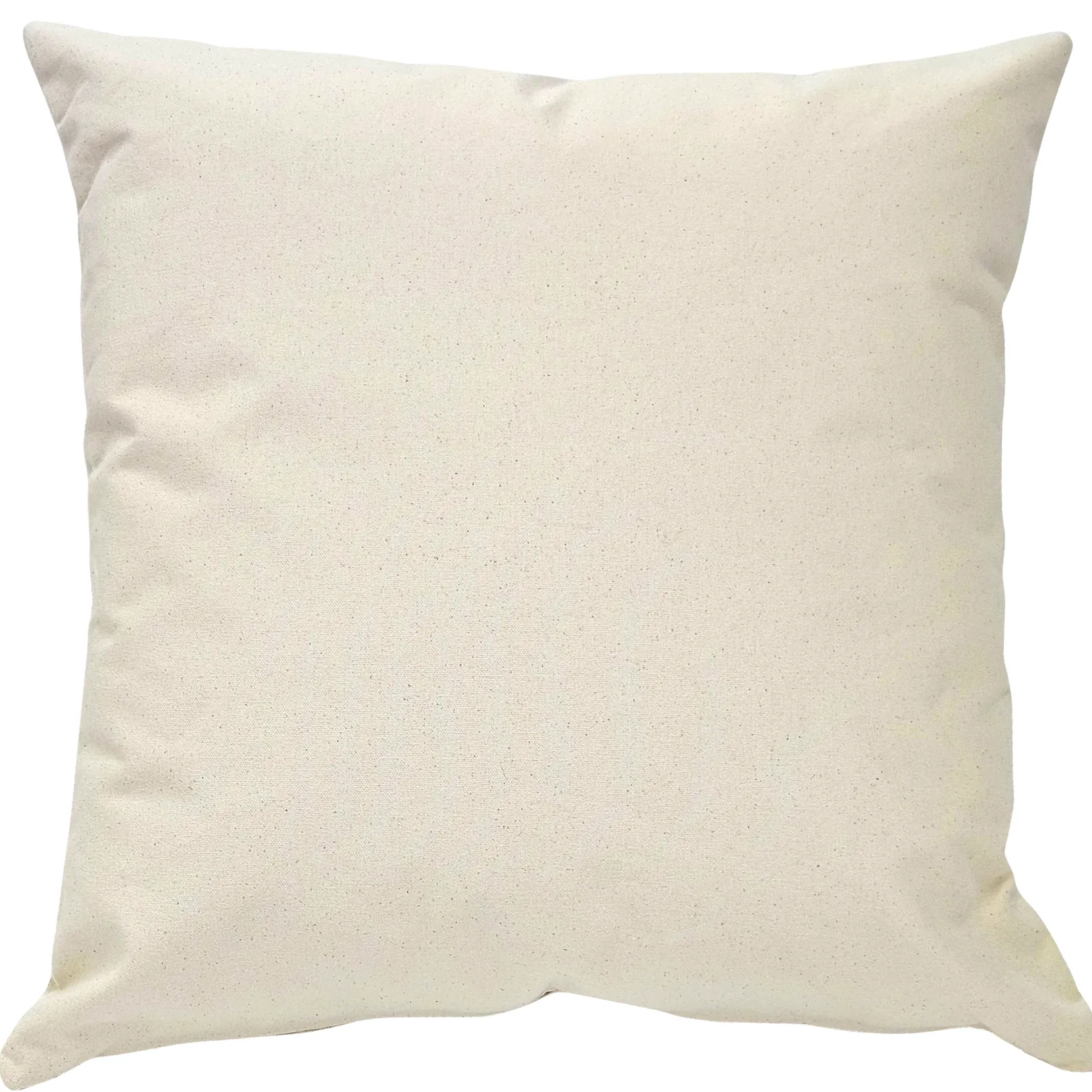 Natural Heavy Cotton Canvas Square Throw Pillow 20x20