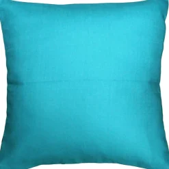 Ocean Reef Coral on Turquoise Throw Pillow 20x20