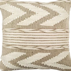 Ojai Cream Chevron Bohemian Pillow 20x20