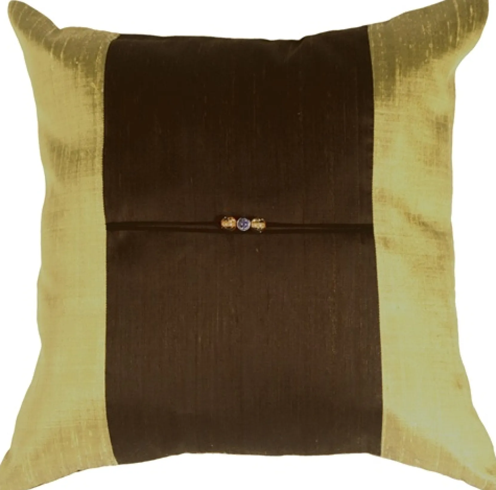 Oriental Beads Soft Sage Square Pillow