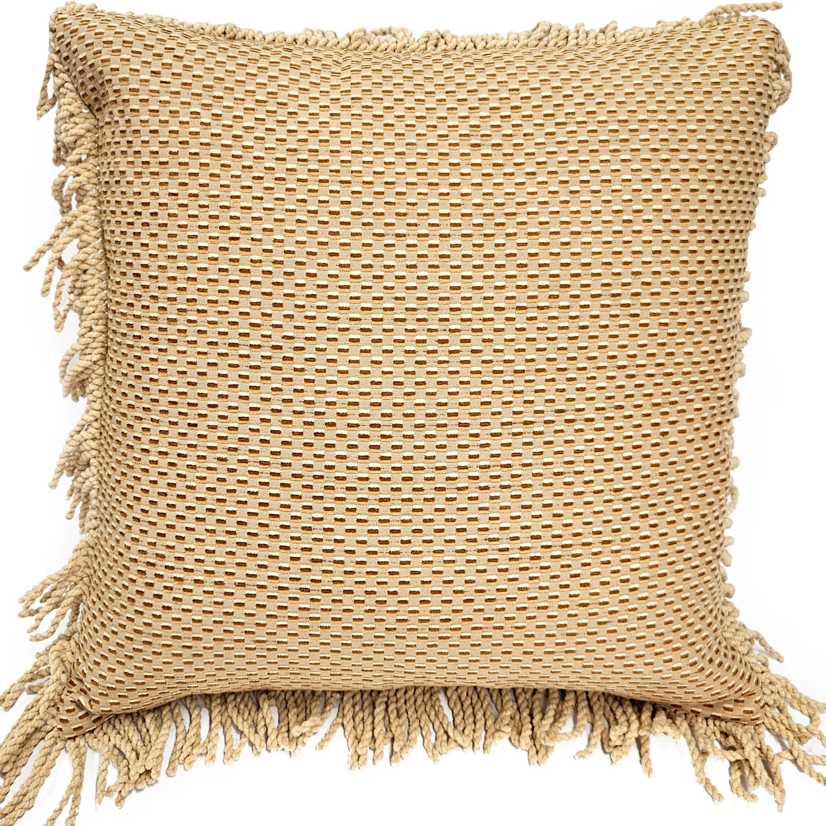 Ottoman Gold Bullion Fringe Trim Throw Pillow 17x17