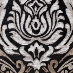 Palazzo Black 22x22 Throw Pillow