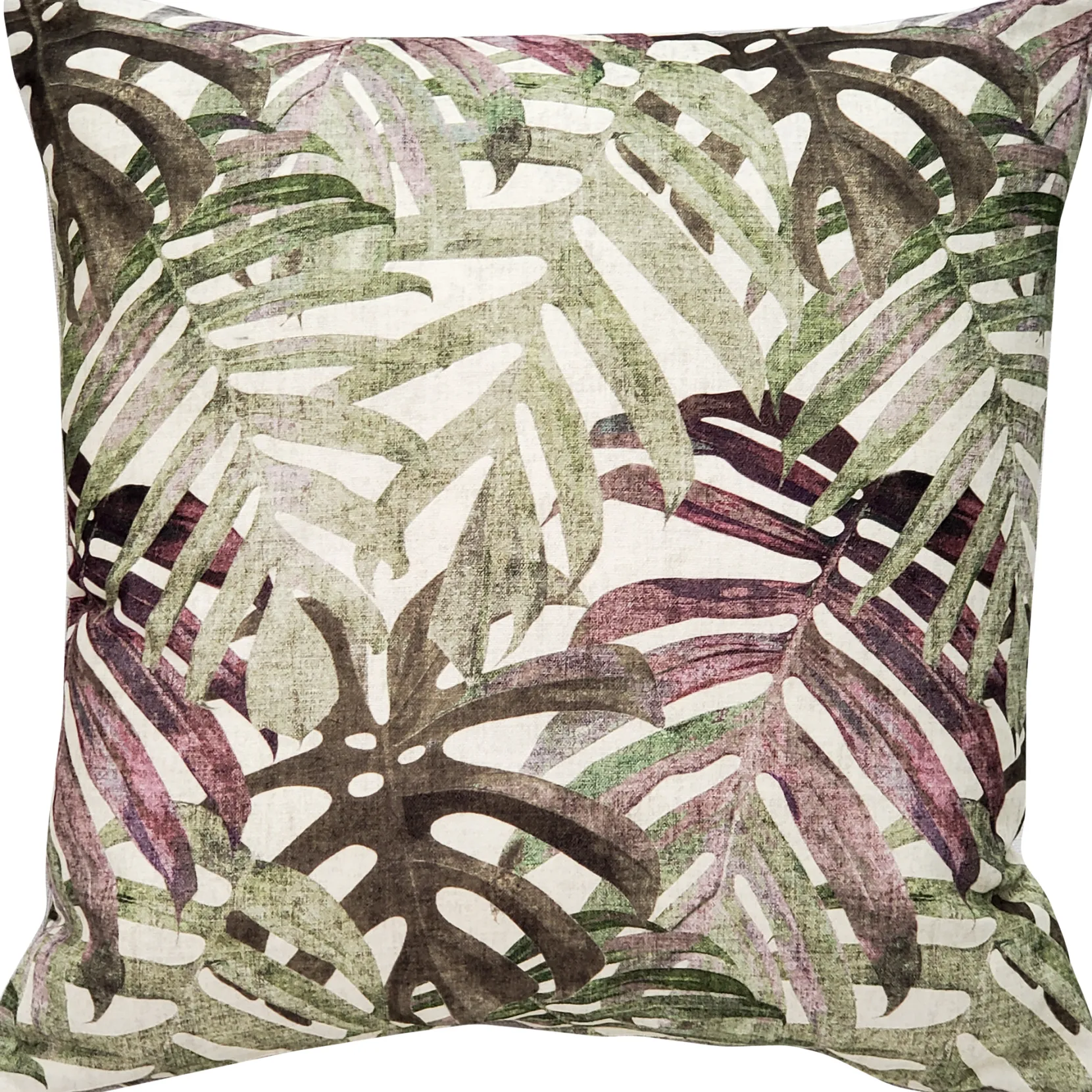 Pattaya Purple Palm Throw Pillow 20x20