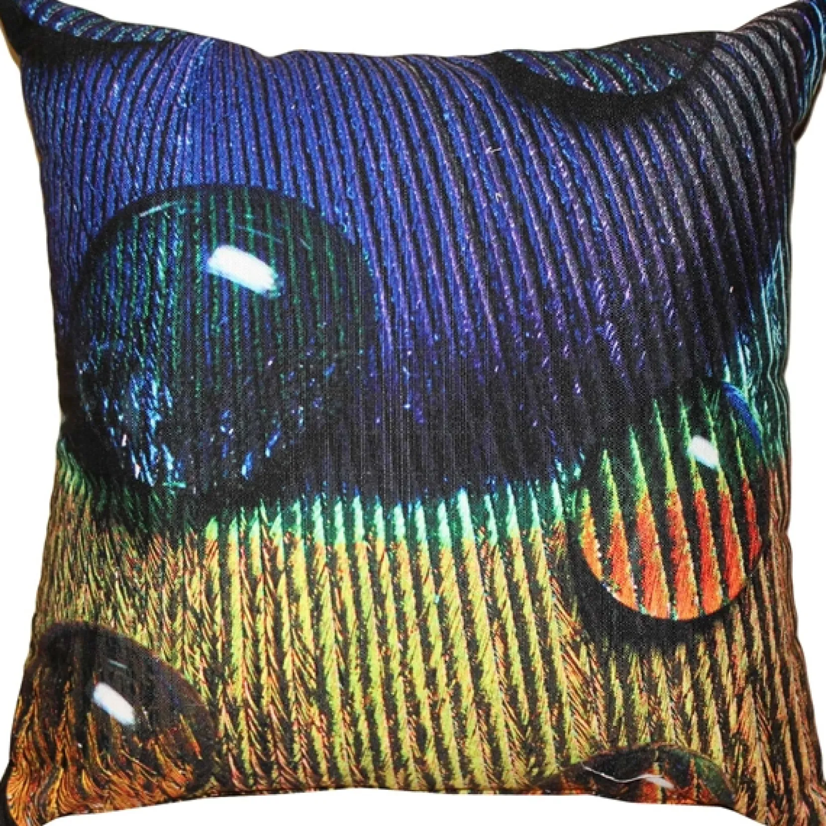 Peacock Splash BGY Throw Pillow 20x20