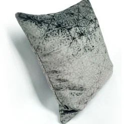 Pewter Gray Velvet Throw Pillow 17x17