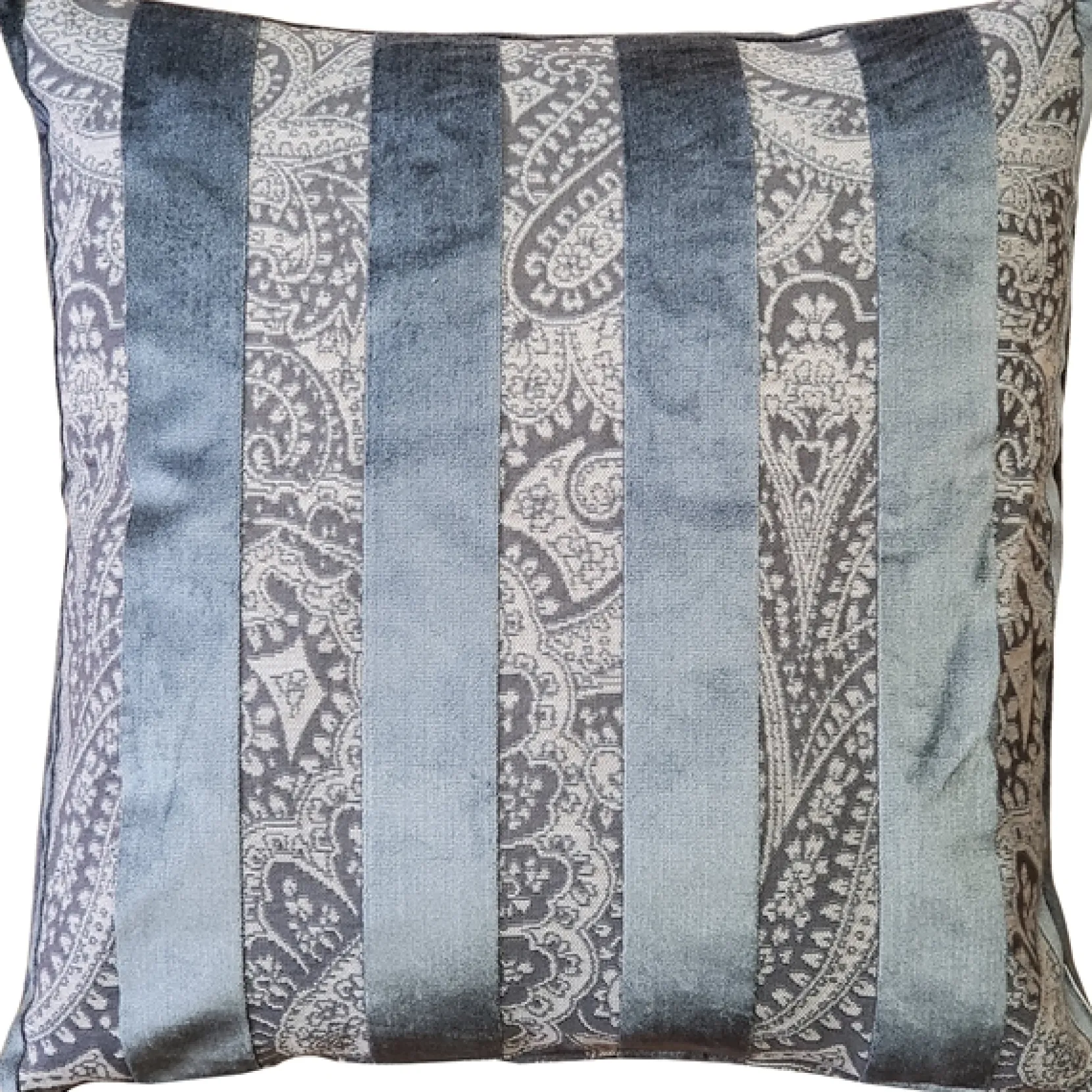 Robert Aluminum Stripe Velvet Pillow 22x22