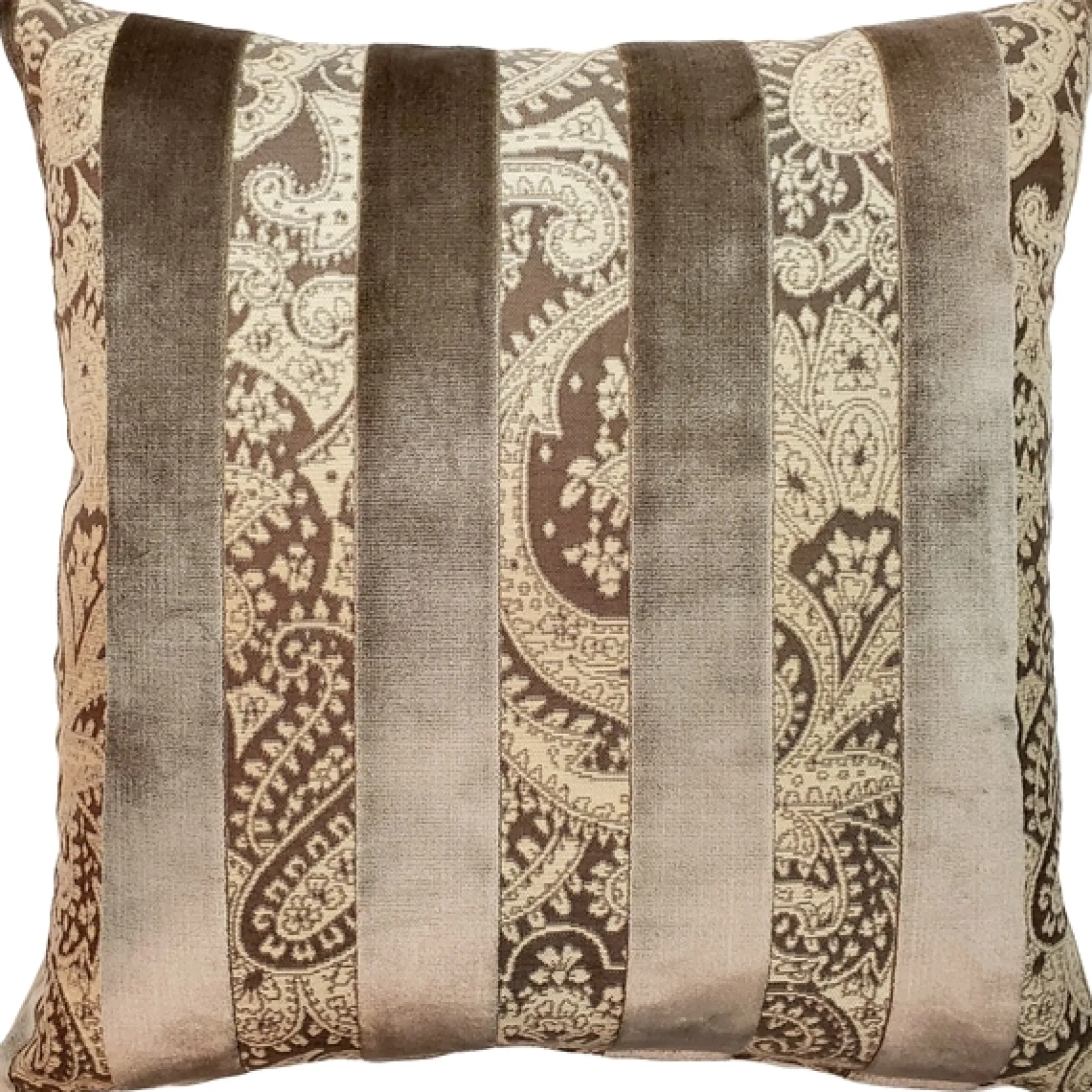 Robert Owl Stripe Velvet Pillow 22x22