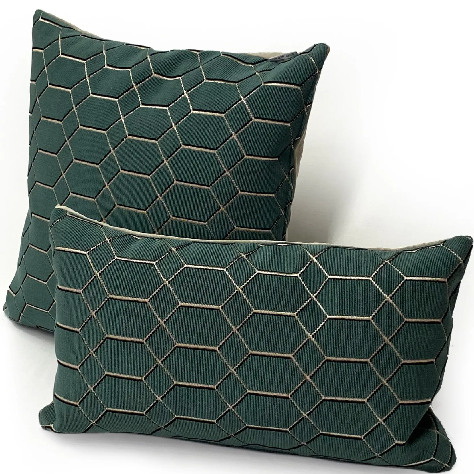 Romo Pendant Teal Throw Pillow 12x20