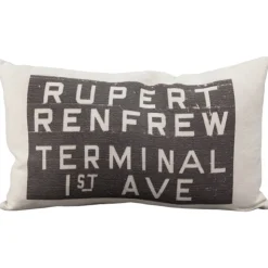 Rupert Bus Scroll Throw Pillow