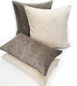 Sahara Taupe Textured Throw Pillow 12x20