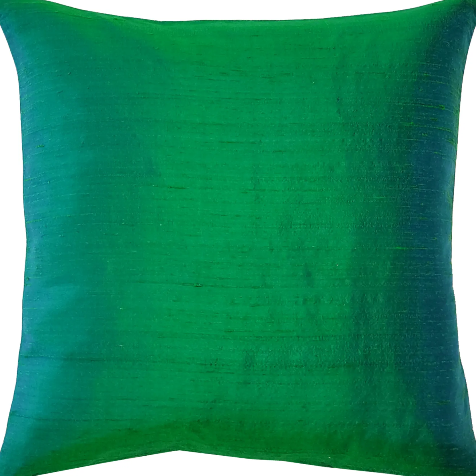 Sankara Emerald Green Silk Throw Pillow 16x16