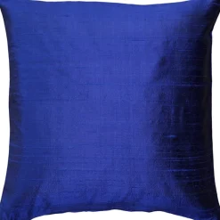 Sankara Ink Blue Silk Throw Pillow 20x20