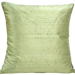Sankara Laurel Mint Silk Throw Pillow 16x16