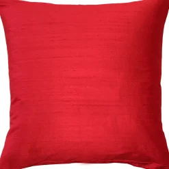 Sankara Red Silk Throw Pillow 20x20