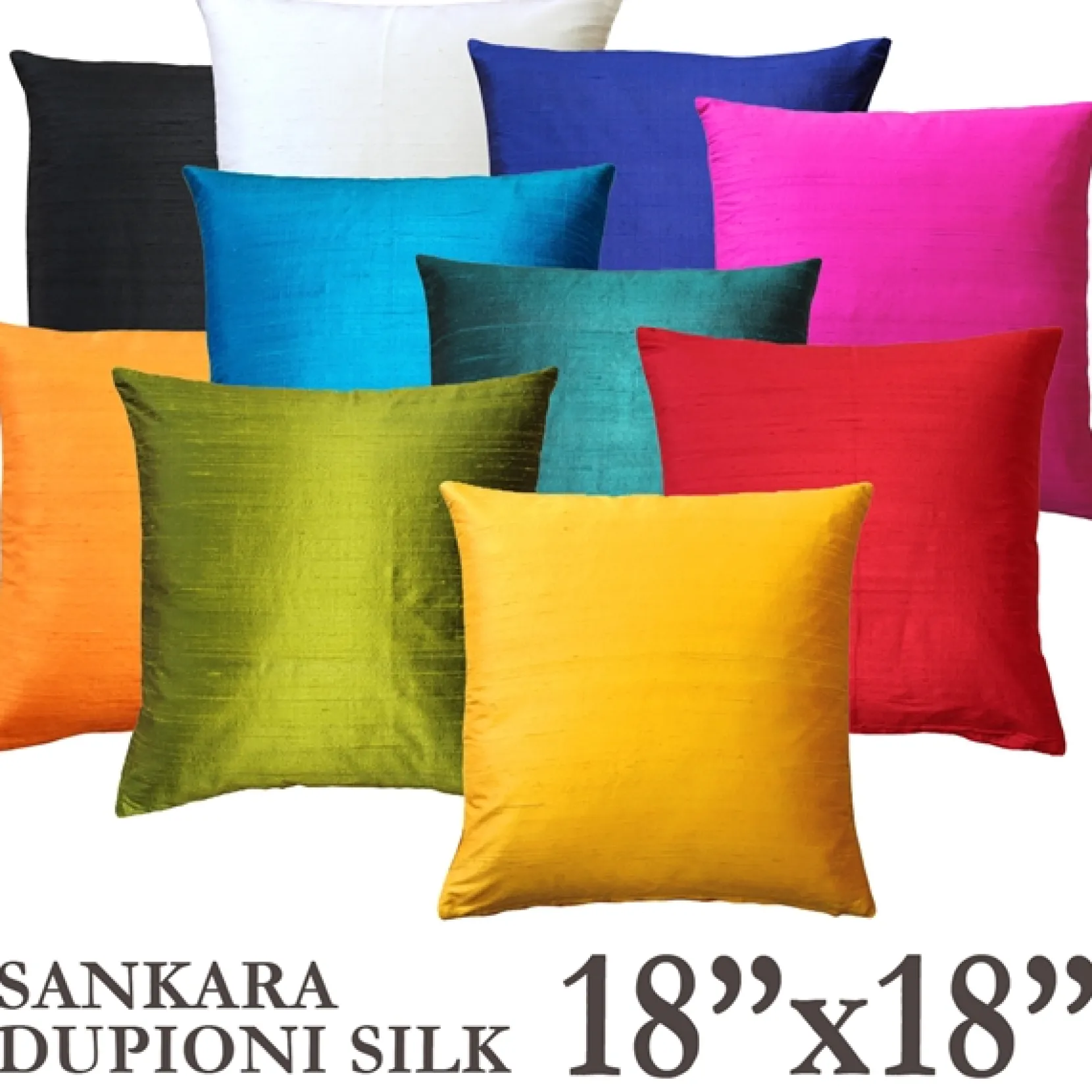 Sankara Silk Throw Pillows 18x18