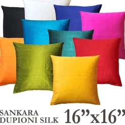 Sankara Silk Throw Pillows 16x16