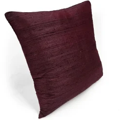 Sankara Wine Silk Throw Pillow 16x16
