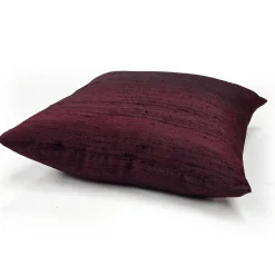 Sankara Wine Silk Throw Pillow 16x16