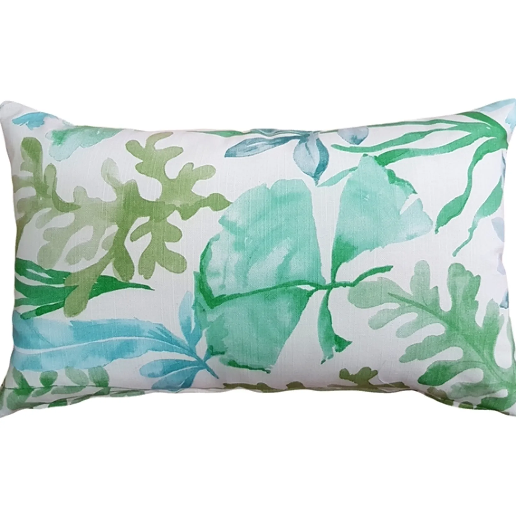 Sea Garden Green Throw Pillow 12X20