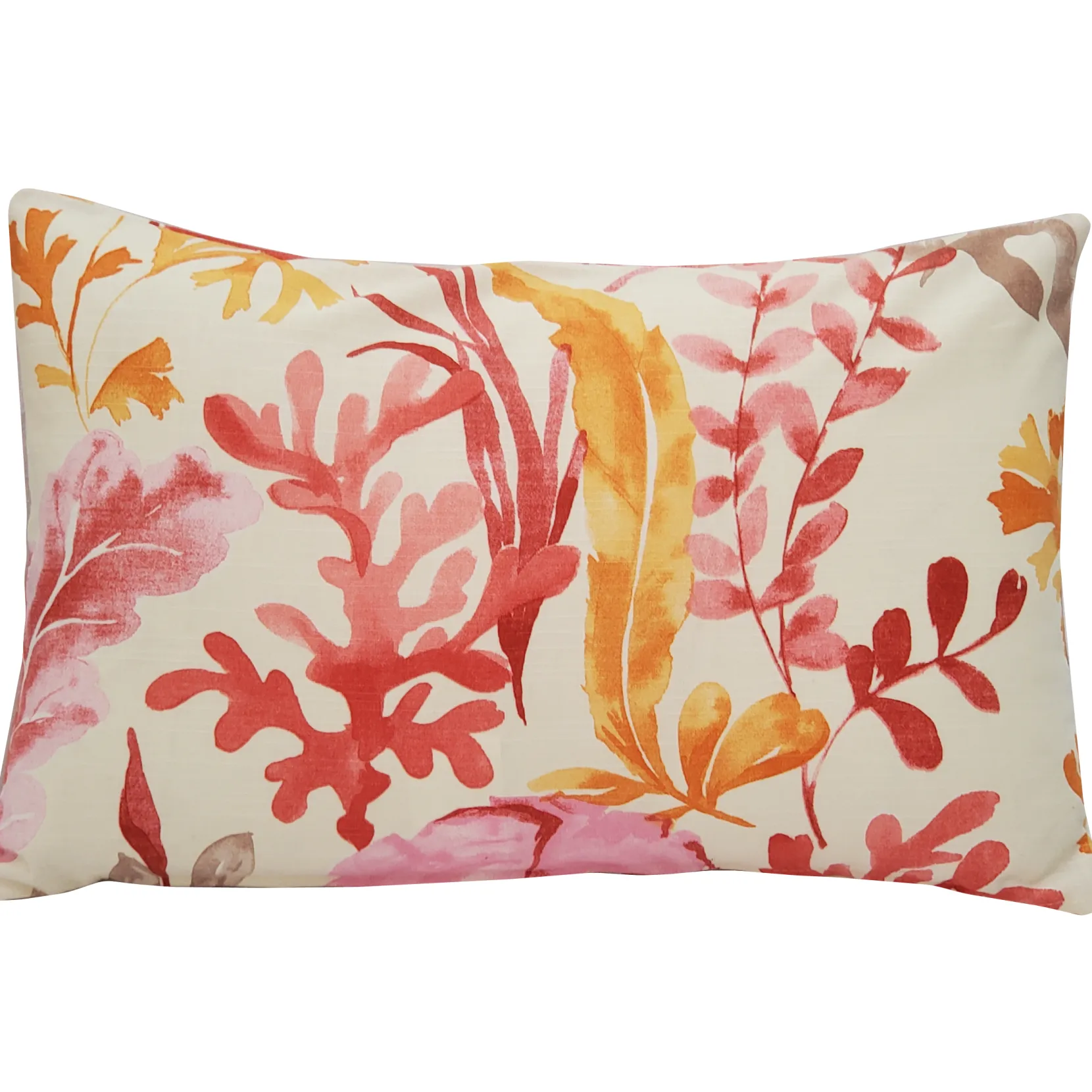 Sea Garden Pink Throw Pillow 12X20